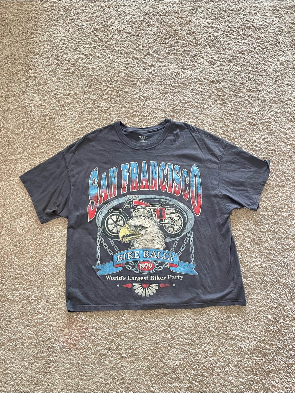 Arizona Jean Co San Francisco Bike Rally 1979 Graphic Oversize T-Shirt Medium 2X
